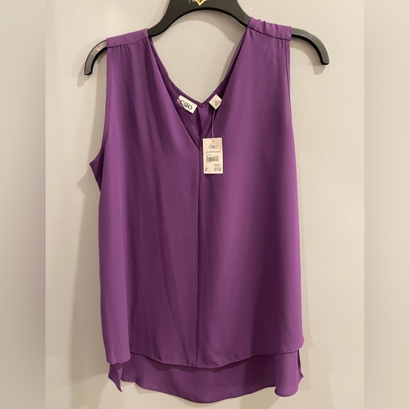 Cato Deep Purple Sleeveless Dress Top new w/ tags Size Medium - Picture 2 of 2